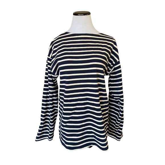 Mat de Misaine Breton Top Size M Blue Striped Sailor French Coastal Quiet Luxury - Picture 1 of 12